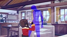 konosuba hentai megumin handjob cumshot in face uncensored cosplay