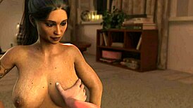 I-I can't believe this college girl with her big voluptuous boobs is all bound up and horny for that milf roleplay game