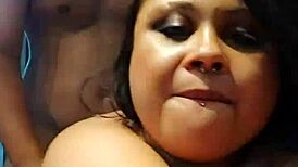 Teaching her to eat cum-filled pussy