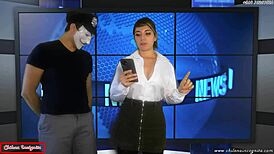 Raw Cumshot Facial on Live Reporter in Public Trailer