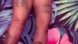 Teasing In Pantyhose And Latex Dress