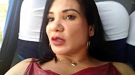 Bianca Naldy Shows Off On The Bus To Sao Paulo