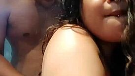 Teaching her to eat cum-filled pussy