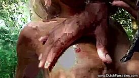 i'm fucking this dutch blonde against the tree, so rough and kinky, european fantasy