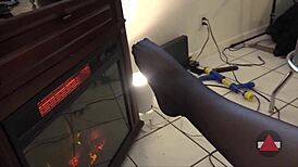 foot fetish got me into pantyhose foot fucking with amateurs