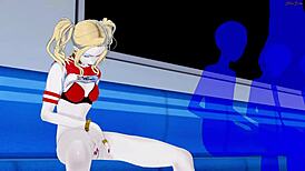 Harley Quinn fingers herself on the subway