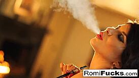 I saw smoking beauty Romi taking care of her wet pussy, wow