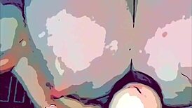 Cartoon bottoms suck breastmilk, then get licked anus