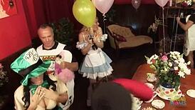 Horny Men and Naughty Women Fuck in Wonderland Costumes