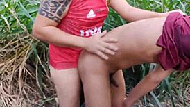 Man, I'm just fucking this mixed guy right on the trail! 😜