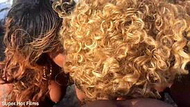 Nina Rivera And Porsha Carrera Suck Big Black Cock Rough