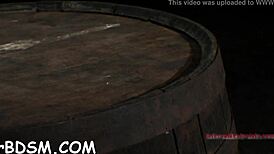 Whipping Sadomasochism with Naked Babe Bent Over for Hardcore Doggystyle Action