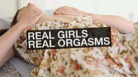 Hot Curly Amateur Vibrates Dildo To Orgasm