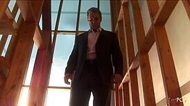 Business Guy Watches Asian Blonde Lesbians Fuck in VR