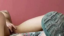 Her boyfriend doesn't make her cum, but with me, her legs tremble as the beautiful busty Mexican rides