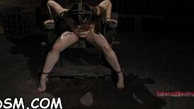 Whipping Sadomasochism with Naked Babe Bent Over for Hardcore Doggystyle Action