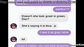 Janice gets naughty sexting on Facebook with wild friends