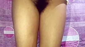 indian cute girl enjoys solo video with fingering