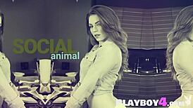 Redhead teen reveals big ass during lunch striptease!