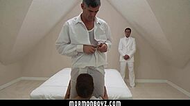 Being a young gay man, enjoying bareback sex with an older man