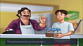 What happens in summer time saga unc part 6 with those big natural tits?