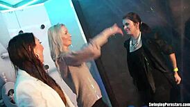 wet party lesbians fingering tight quims in wild orgy. dancing and banging all night long.