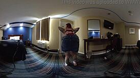 Scarlett Storm Undresses in VR Shower, Ripping Clothes for Solo Striptease