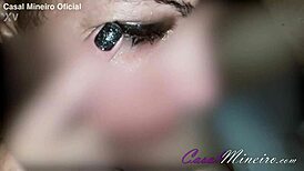 latina bather gets cumshot in shower, big ass on display.