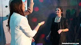 wet party lesbians fingering tight quims in wild orgy. dancing and banging all night long.