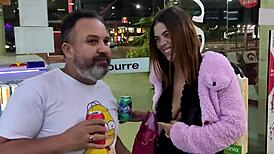 a morena couldn't resist and wanted to fuck on halloween in bgs 2022 inside ted's car with ma santos oficial, mr matusalem, and binho ted.