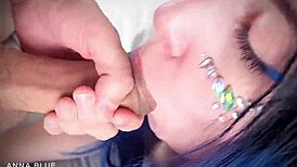 i got a blowjob from a blue haired girl at animecon after party, we were in costumes and cosplay, it was oral sex