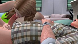 Bee-Stung Lip Whore Delivers Explosive Blowjob