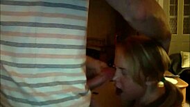 girlfriend with pigtails gives blowjob and gets facial 😏