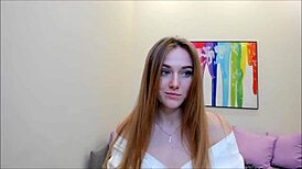 sexy skinny babe reveals her perky boobs on cam.