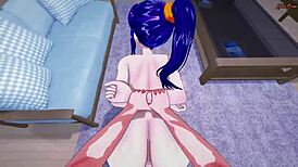 Misato Katsuragi's intimate scene in Evangelion