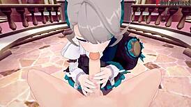 pretty anime girl lynette gets fucked in pov style from genshin impact premium