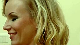 A big dick rides German blonde Alisson, who gets a facial