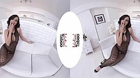 Wet in my fishnet, masturbating to taboo orgasm