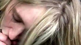 wife deepthroats interracial cock in outdoor car