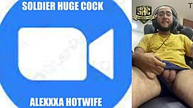 Hey, check this rich video call with a soldier's huge cock