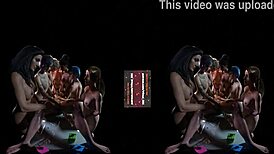 lesbian group massage with oiled orgasms and masturbation