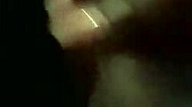 In the late night, an ebony milf delivers a sloppy blowjob to a big black cock.