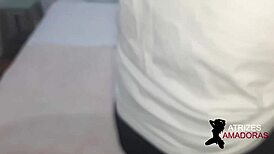 The new resident seduces the doorman for a passionate fuck while her cuckold husband toils at work