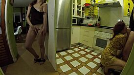 I caught my twin sister fucking a Tinder stranger in the kitchen and spied on them.