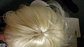 Zoey, the crossdresser, unwinds after work with a blowjob from a shemale