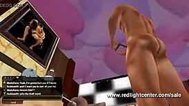 interracial virtual sex with white and black avatars in 3d hentai 😍