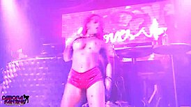 Debora fantine strips and dances in gauguin club sao paulo