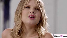 Coco Lovelock gives blonde teen Aiden Ashley oral and fingering