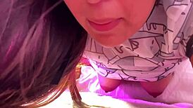 Another visit to my stepsister part 2, bent over for webcam sex! 😏🍑