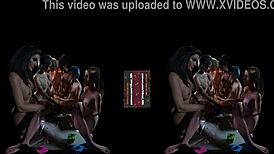 lesbian group massage with oiled orgasms and masturbation